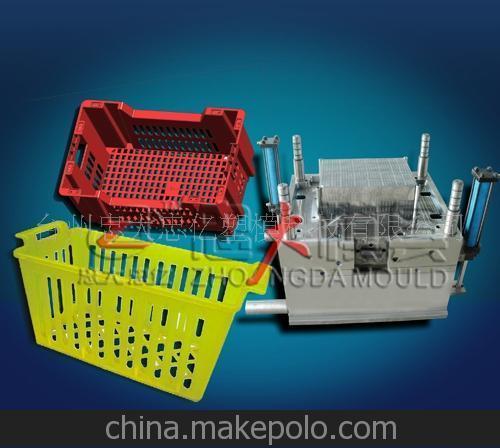 定制不同尺寸耐用周轉(zhuǎn)箱模具 塑料水果箱模具 網(wǎng)格啤酒箱模具圖片