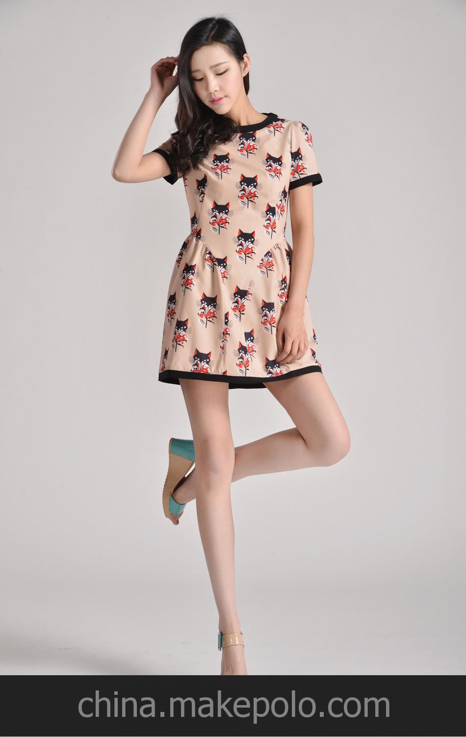 韓國M*UMI*花型印花連衣裙