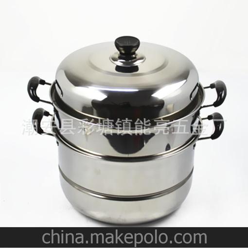 高檔禮品不銹鋼雙層復(fù)底蒸鍋 廚房用品多功能蒸鍋圖片