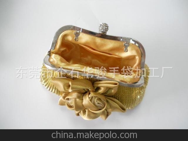 靚麗金花化妝包 金色錢(qián)包圖片