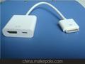 ipad HDMI高清 to hdmi ipad转hdmi 苹果 hdmi带充电micro usb