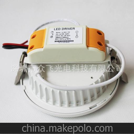 高檔白色 3.5寸10W白色LED筒燈 嵌入式LED筒燈圖片