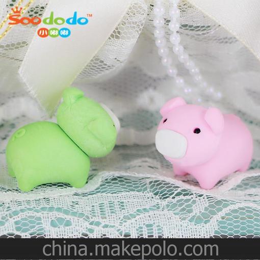 XDDA2 可愛小豬 橡皮擦 拼裝 文具批發(fā) 小文具創(chuàng)意 動(dòng)物橡皮圖片