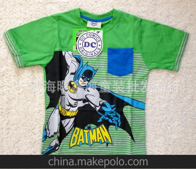 外貿原單品牌童裝批發DC英雄短袖T恤