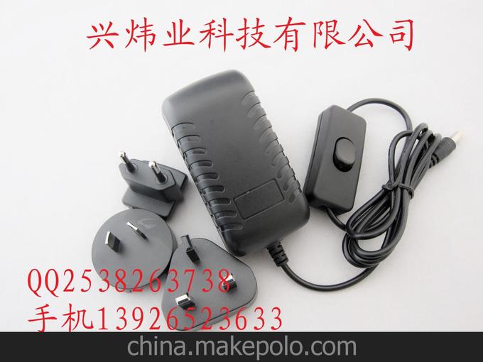 廠家直銷12V3A可換插頭醫(yī)療開關(guān)電源 插墻式電源圖片