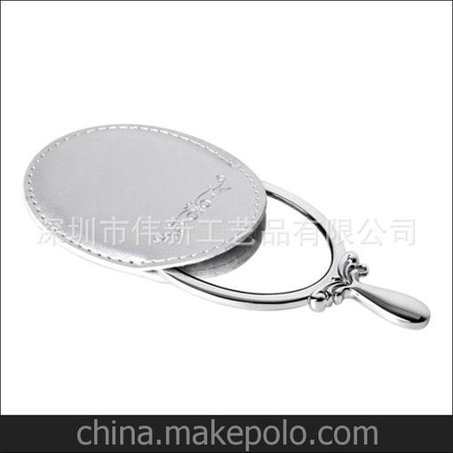 廠(chǎng)家直銷(xiāo) 橢圓形金屬化妝鏡 手柄鏡子 支持零售 批發(fā) 定制LOGO圖片