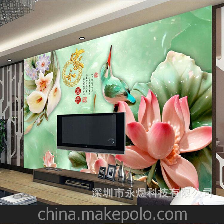歐式壁紙 3D立體浮雕個性墻布墻紙壁畫 無縫大型壁畫廠家