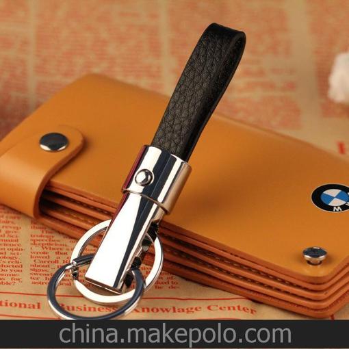 機關(guān)企業(yè)廣告公司采購禮品供應(yīng)商 現(xiàn)貨雙圈商務(wù)禮品皮鑰匙扣圖片