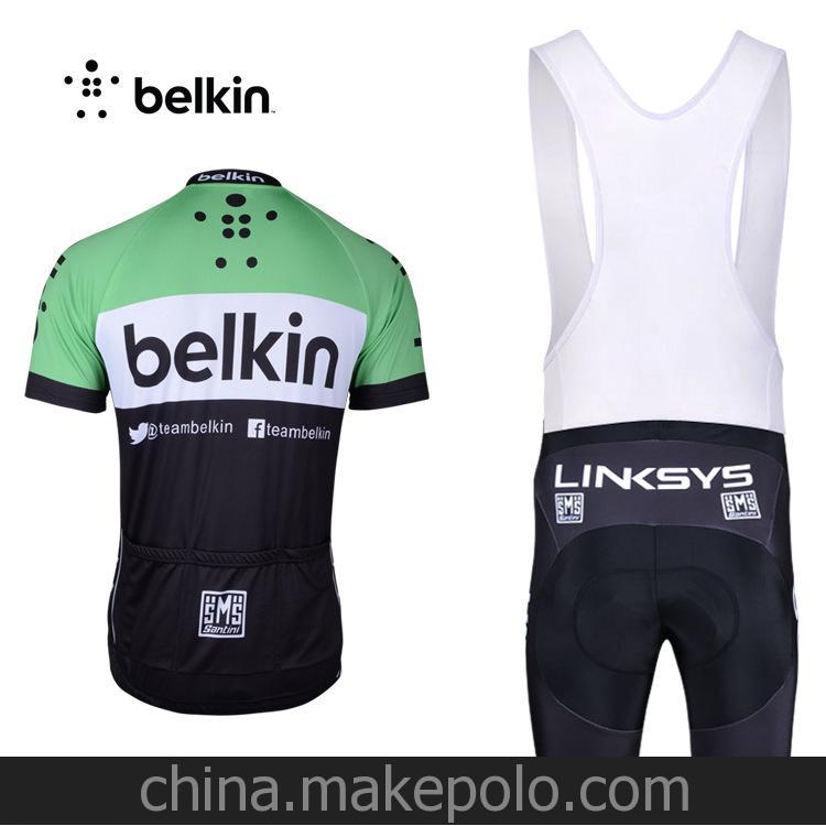 2014 Belkin 車隊版騎行服批發 夏季背帶騎行服 短袖自行車騎行服
