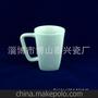 蒙牛广促品陶瓷牛奶杯加工各种颜色方形杯身陶瓷杯