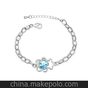 正品 韩版饰品 闪钻 优雅气质 奥地利水晶手镯手链 小皮皮熊3567
